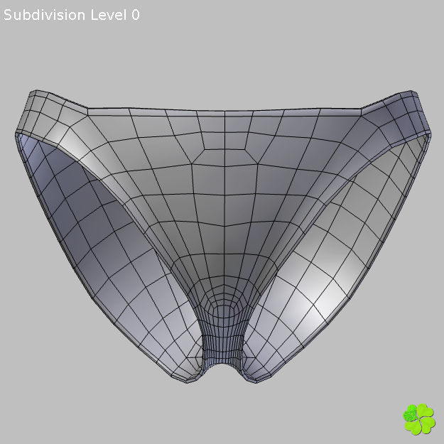 Bikini hearts low poly Low-poly 3D model_24