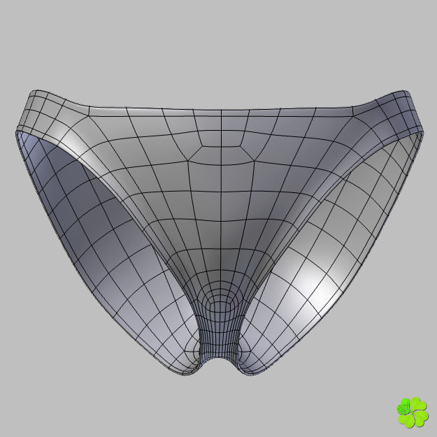Bikini hearts low poly Low-poly 3D model_23