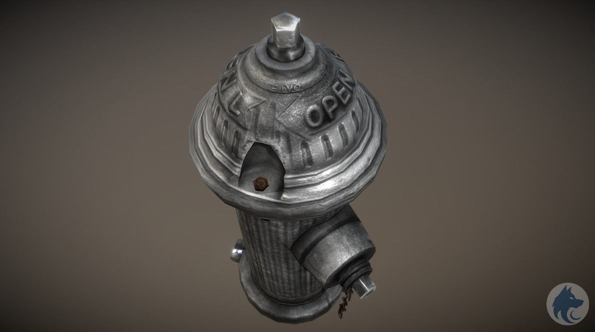 Fire Hydrant 3D Model Low-poly 3D model_6