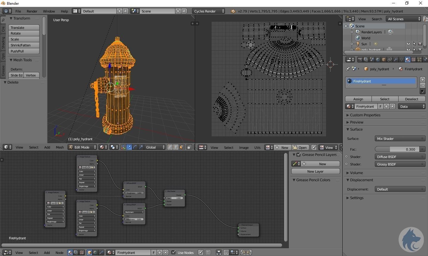 Fire Hydrant 3D Model Low-poly 3D model_7