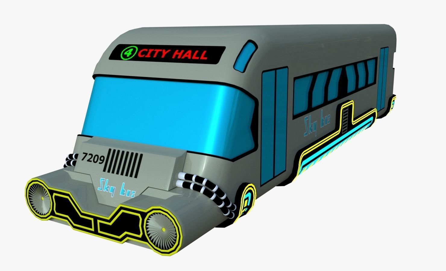 Hover vehicles collection 3D model_2