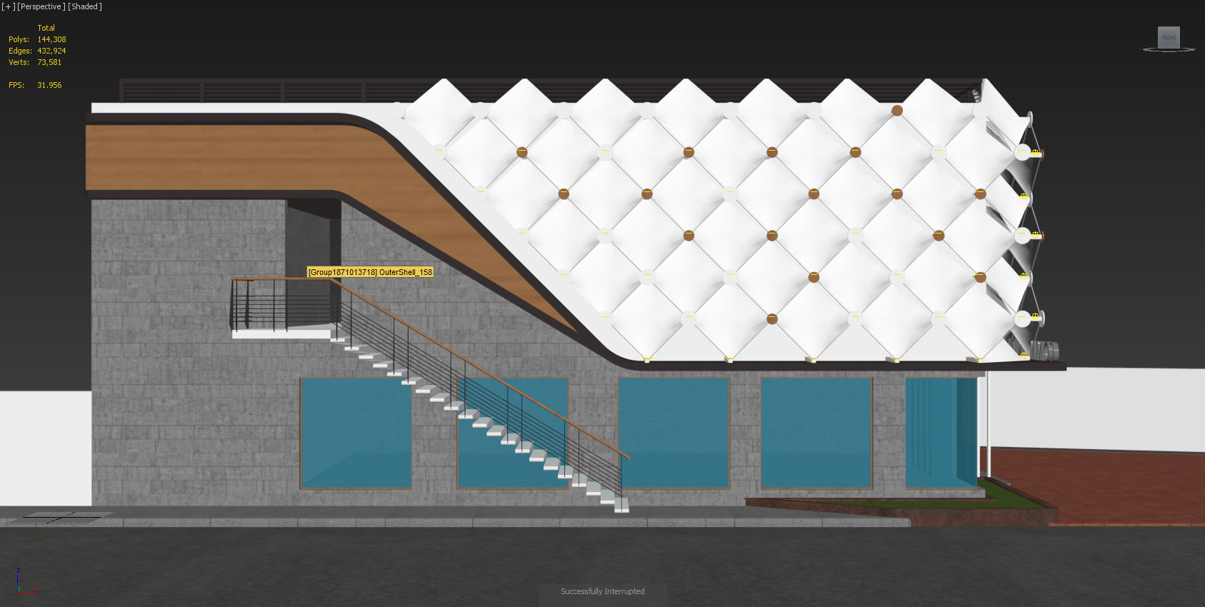 community hall 3D model_3