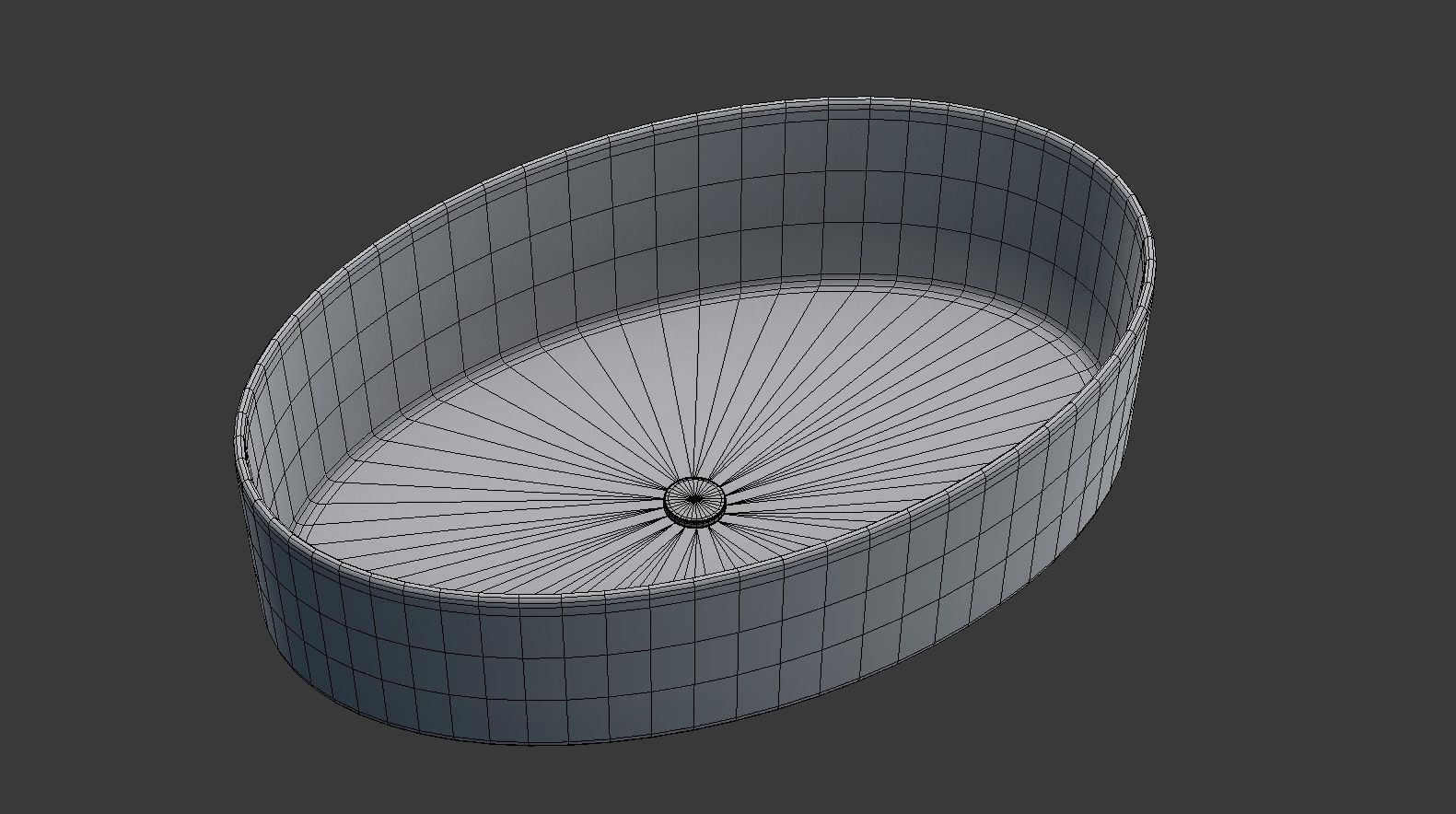 Bluish gray Ceramic Sink  3D model_9