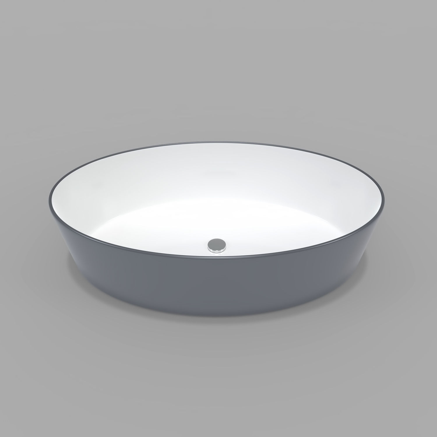 Bluish gray Ceramic Sink  3D model_2
