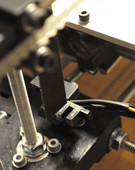 reprap mendel z-axis home opto switch flag Free 3D print model_1