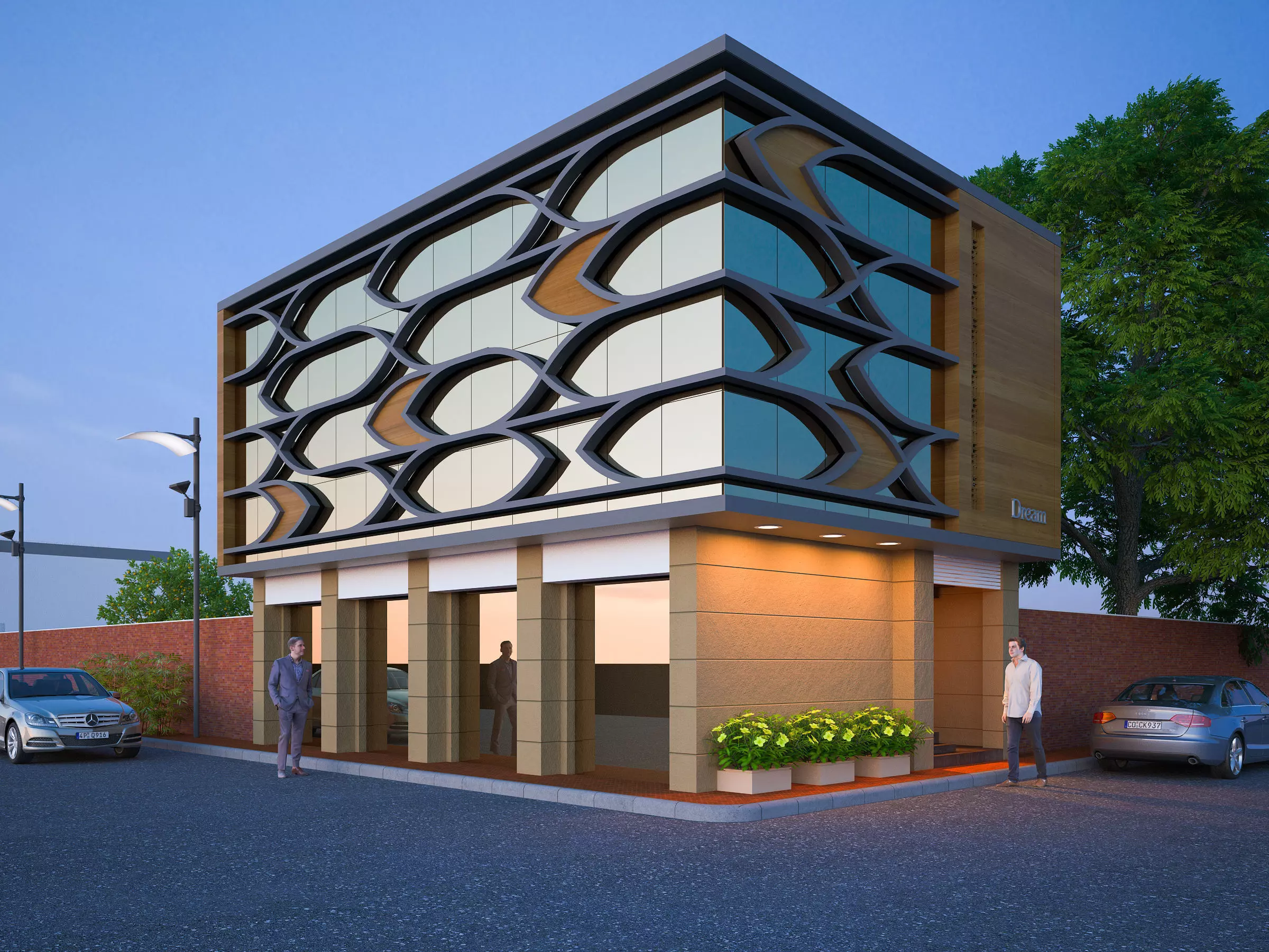 commercial office building 3D model_0