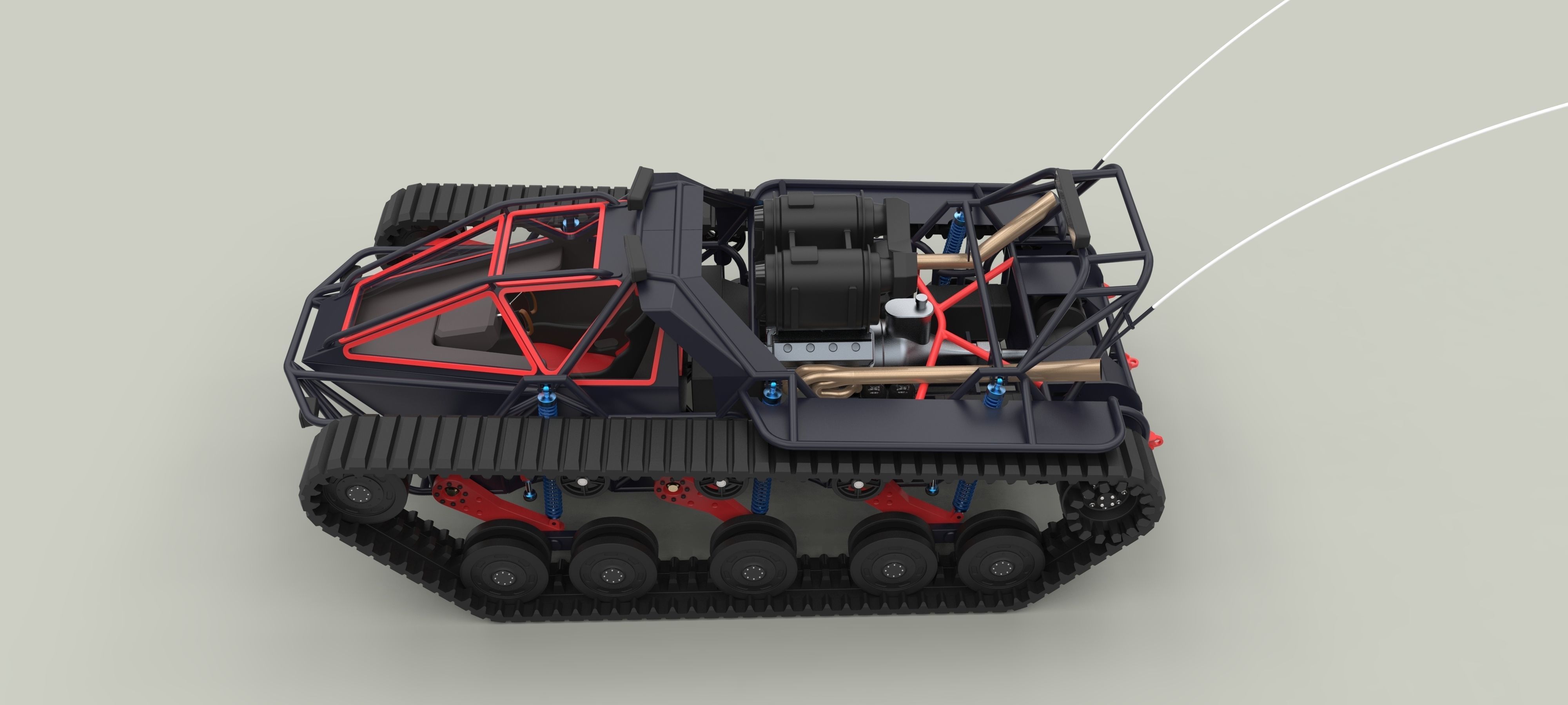 Tracked vehicle 3 3D model_9