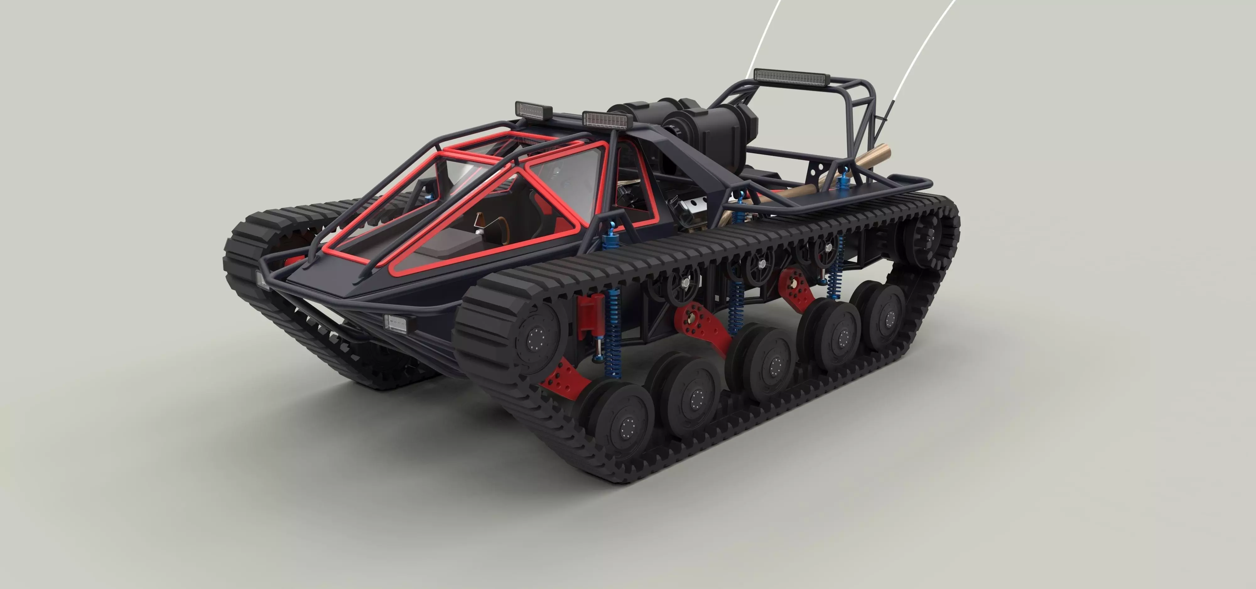 Tracked vehicle 3 3D model_0