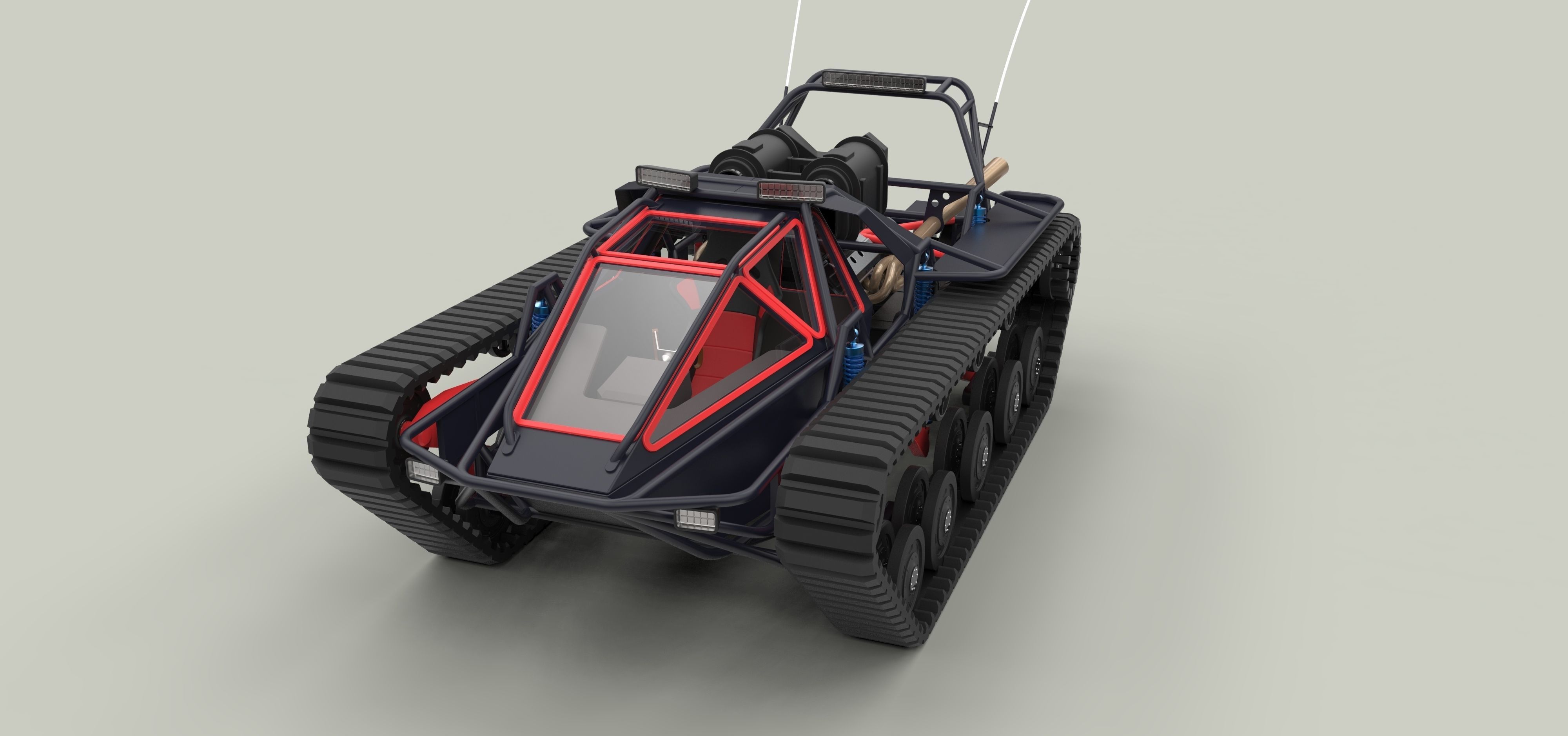 Tracked vehicle 3 3D model_4