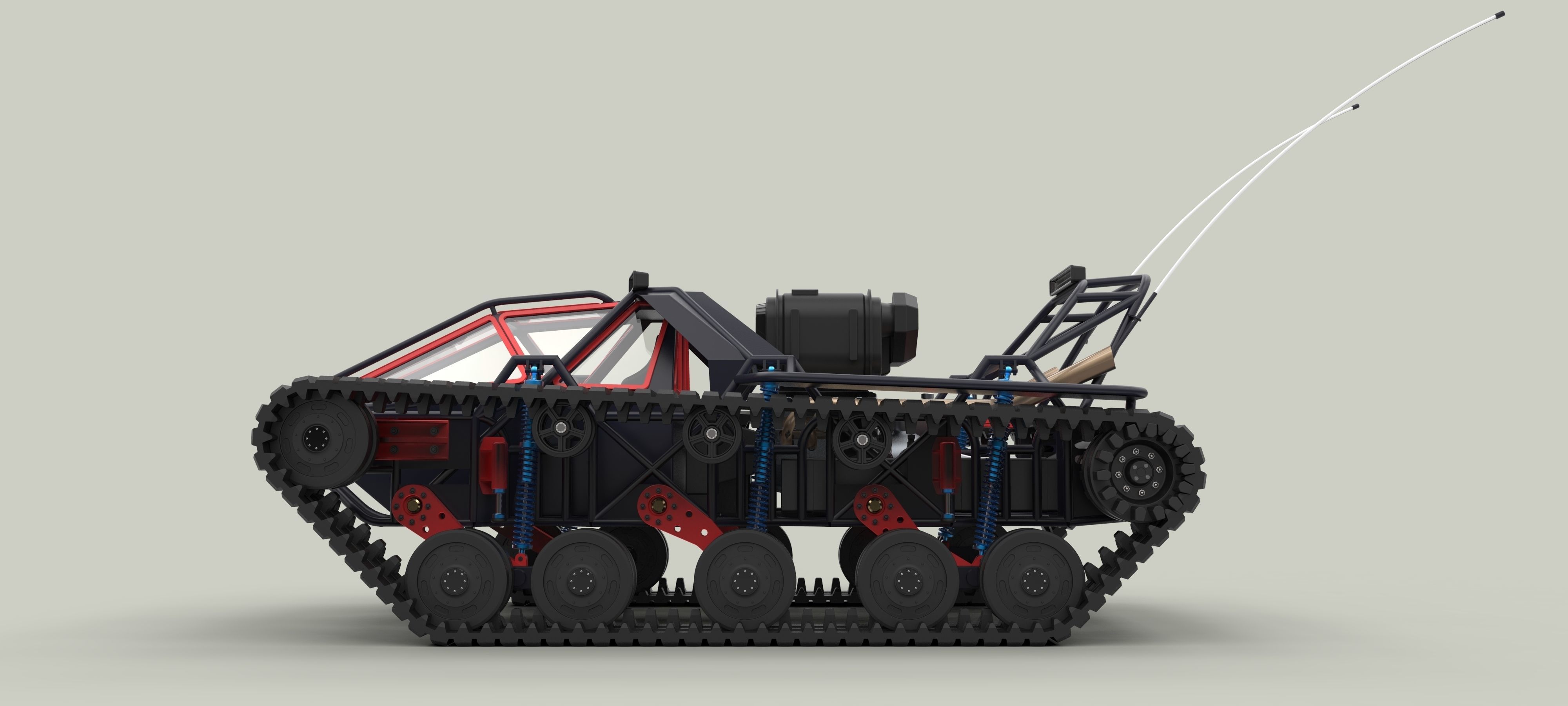 Tracked vehicle 3 3D model_8