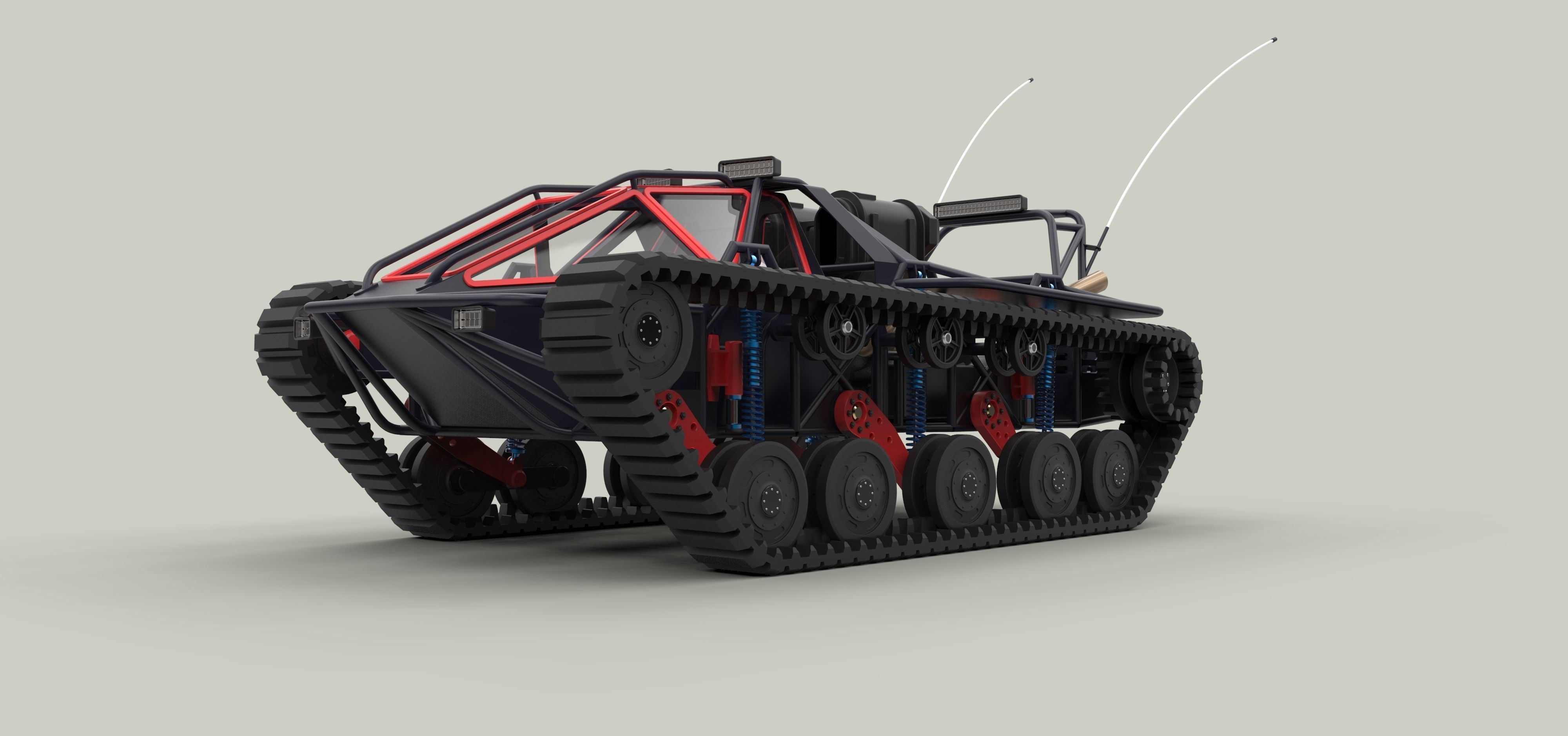 Tracked vehicle 3 3D model_3