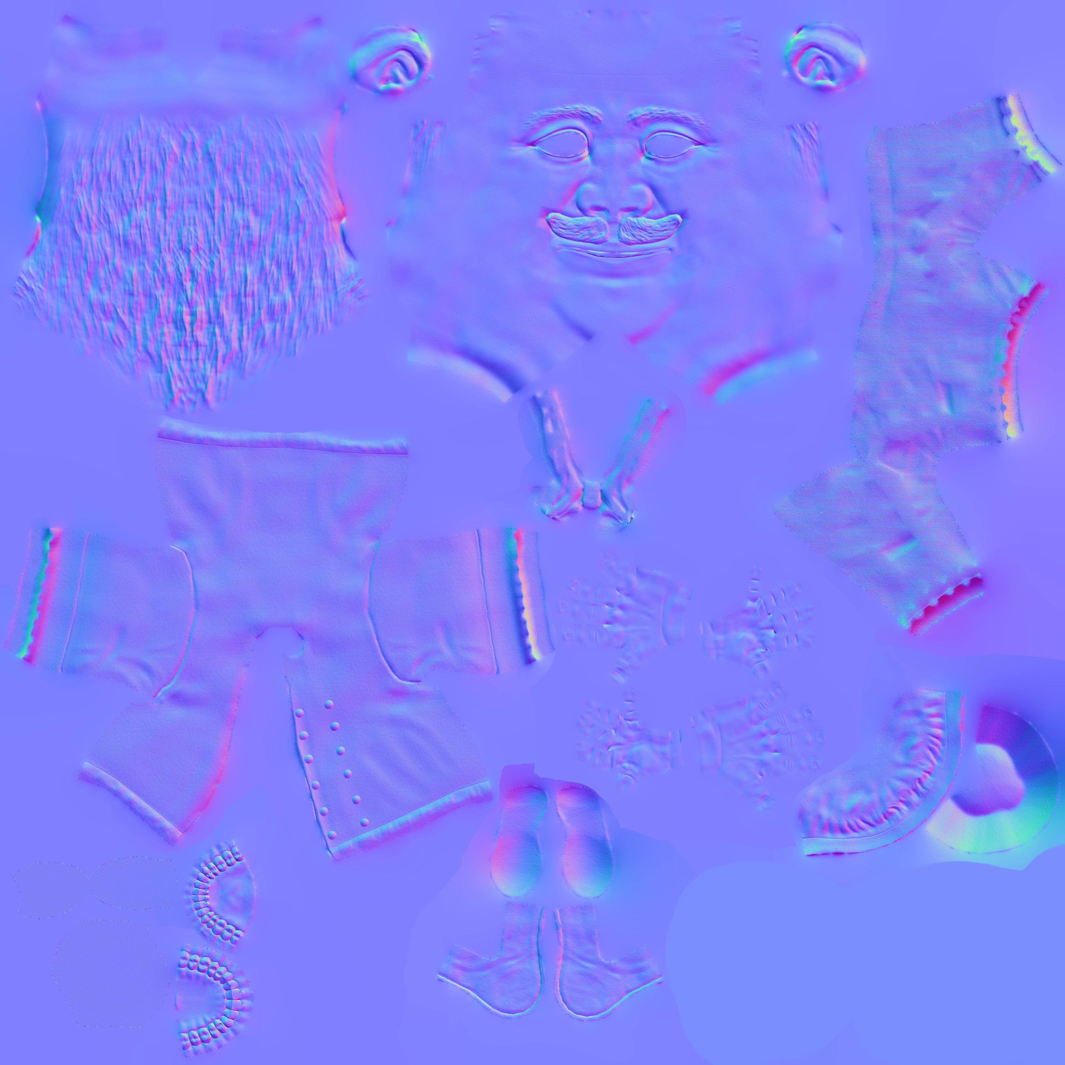 Chef caricature  Low-poly 3D model_20