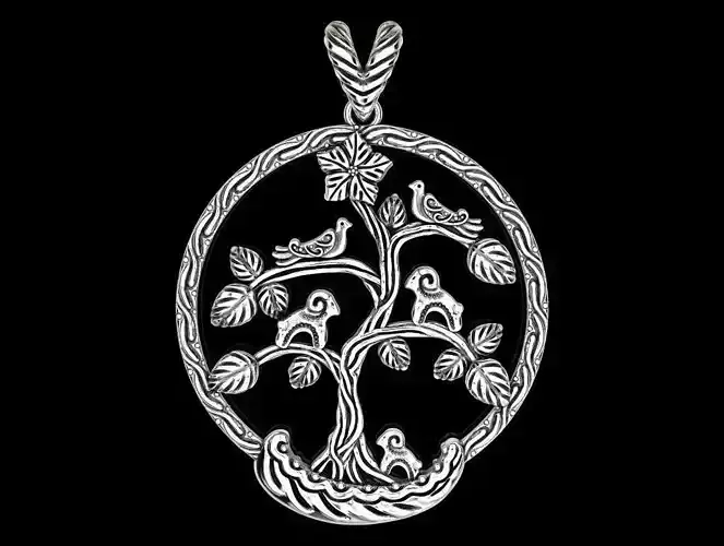 Bird Tree of Life Pendant