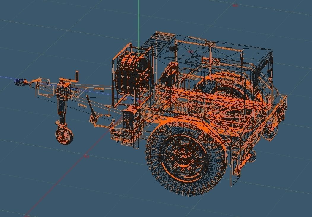 Japan Ground Self-Defense Force Power Supply Vehicles 3D model_8