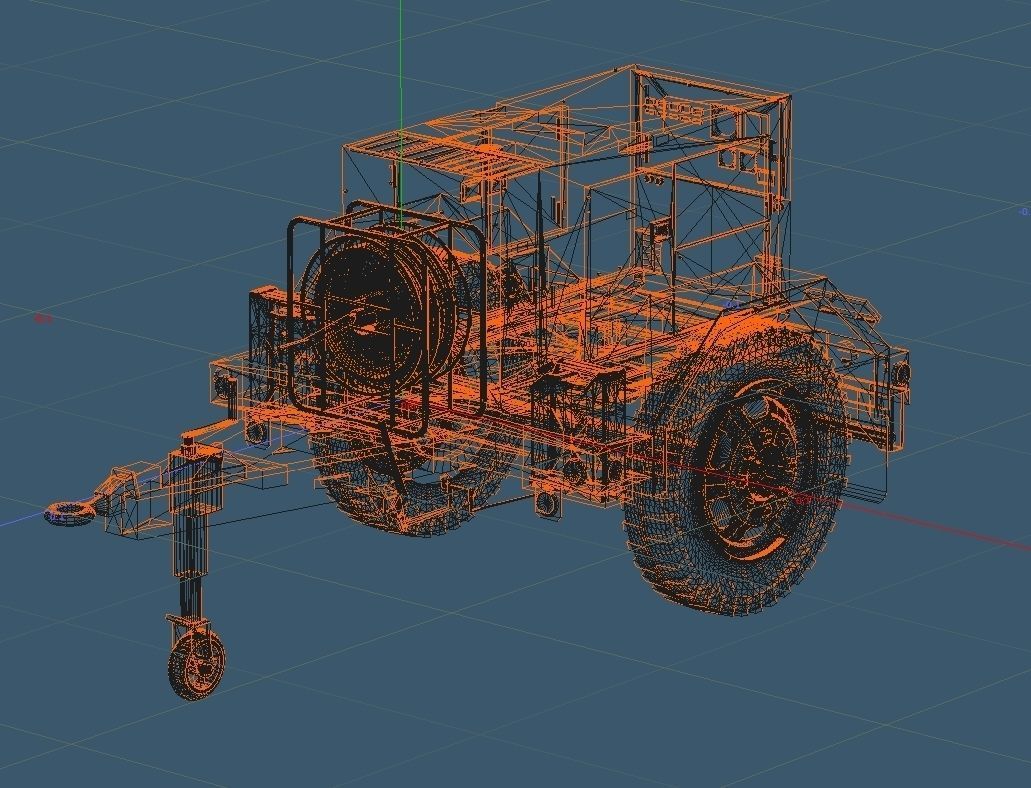 Japan Ground Self-Defense Force Power Supply Vehicles 3D model_6