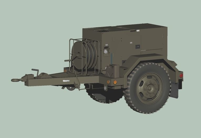 Japan Ground Self-Defense Force Power Supply Vehicles 3D model_3