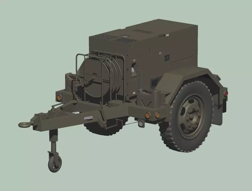 Japan Ground Self-Defense Force Power Supply Vehicles 3D model_0