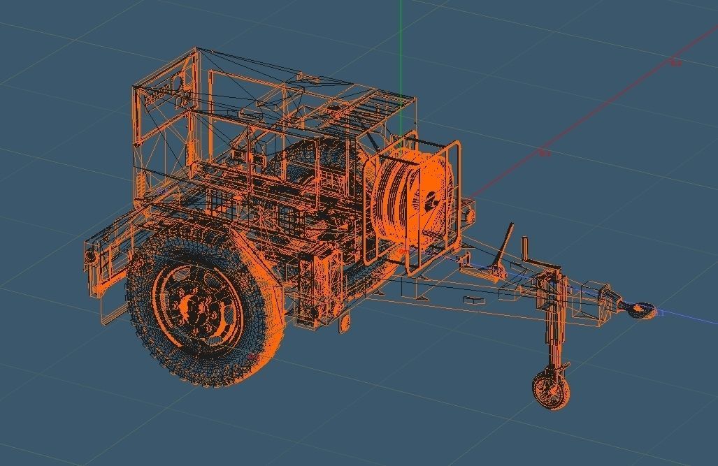 Japan Ground Self-Defense Force Power Supply Vehicles 3D model_7