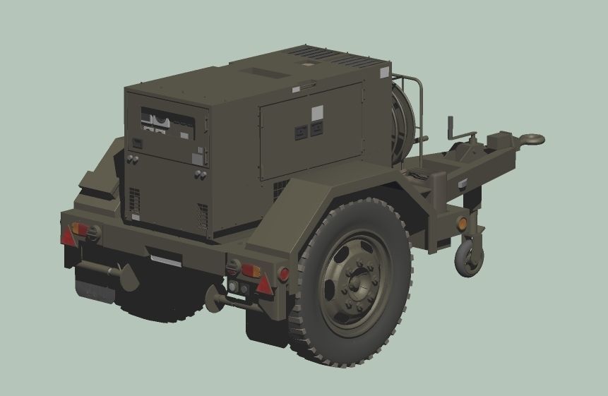 Japan Ground Self-Defense Force Power Supply Vehicles 3D model_1