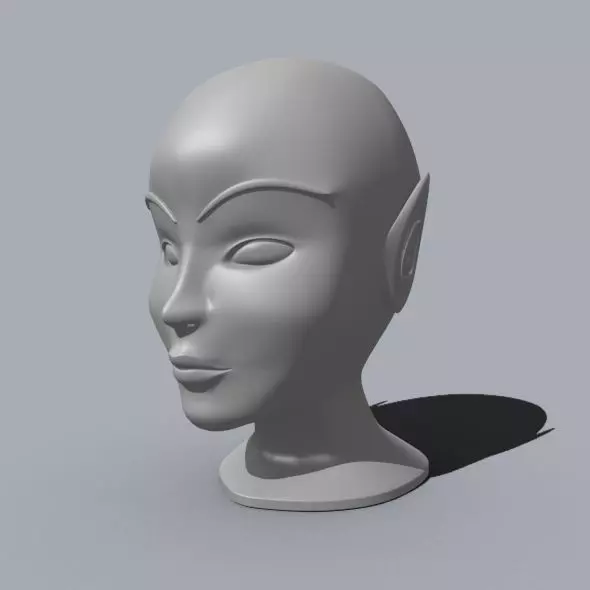 Fairy character head 3D print model