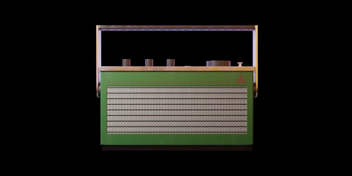 Radio model vintage Low-poly 3D model_9