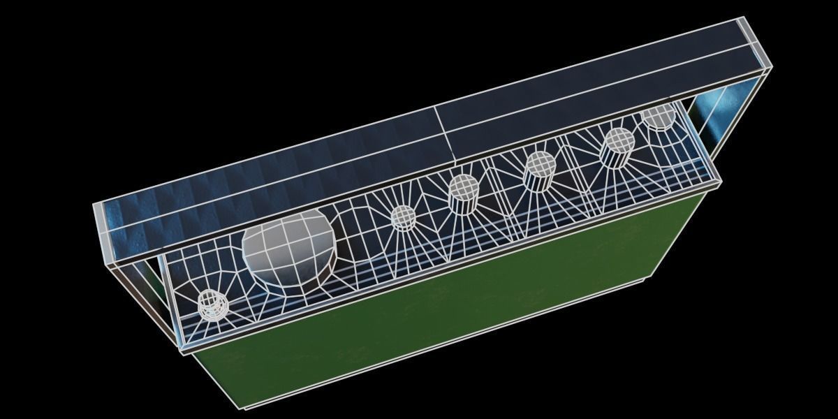 Radio model vintage Low-poly 3D model_4