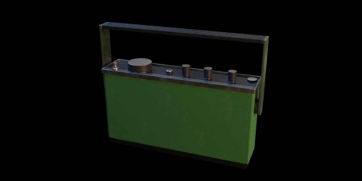 Radio model vintage Low-poly 3D model_11