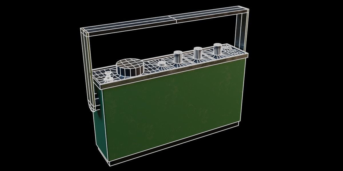 Radio model vintage Low-poly 3D model_6