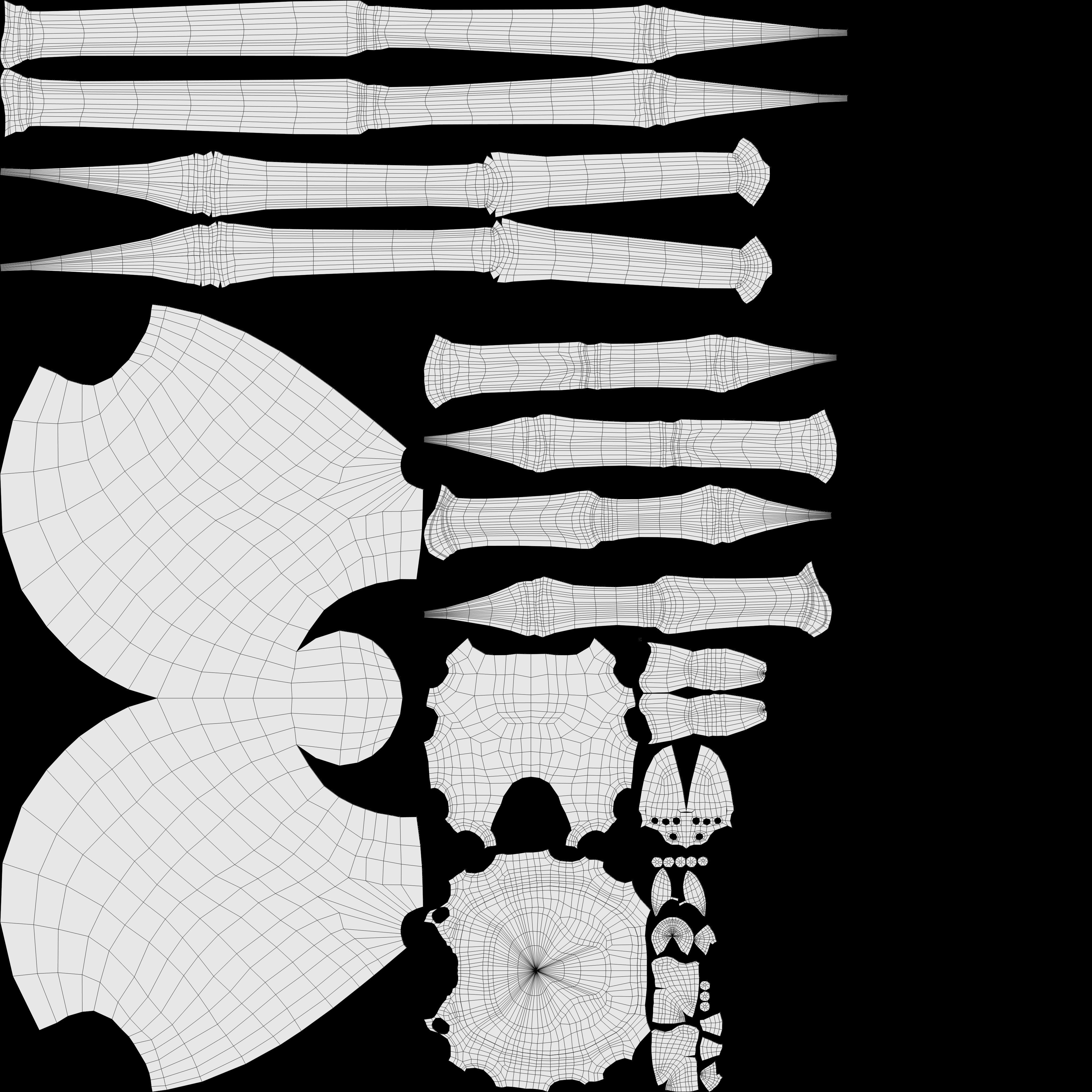 Black Widow Rigged and Walk Animation Low-poly 3D model_16