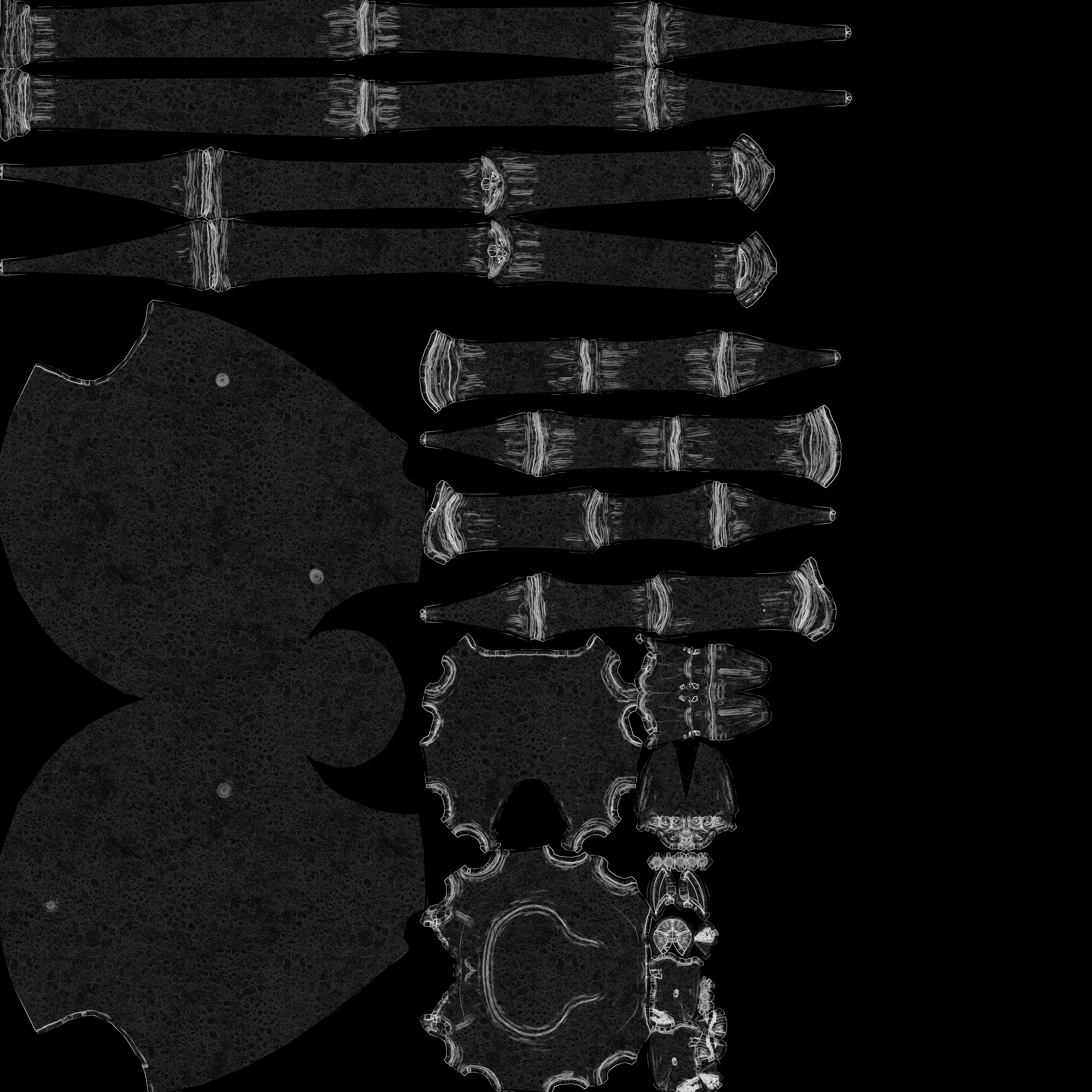 Black Widow Rigged and Walk Animation Low-poly 3D model_14