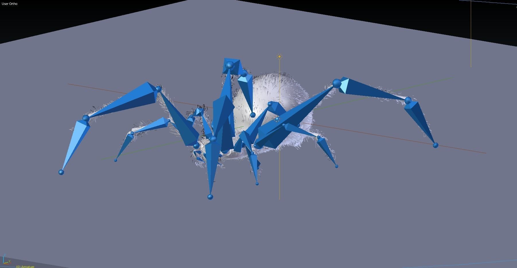 Black Widow Rigged and Walk Animation Low-poly 3D model_7