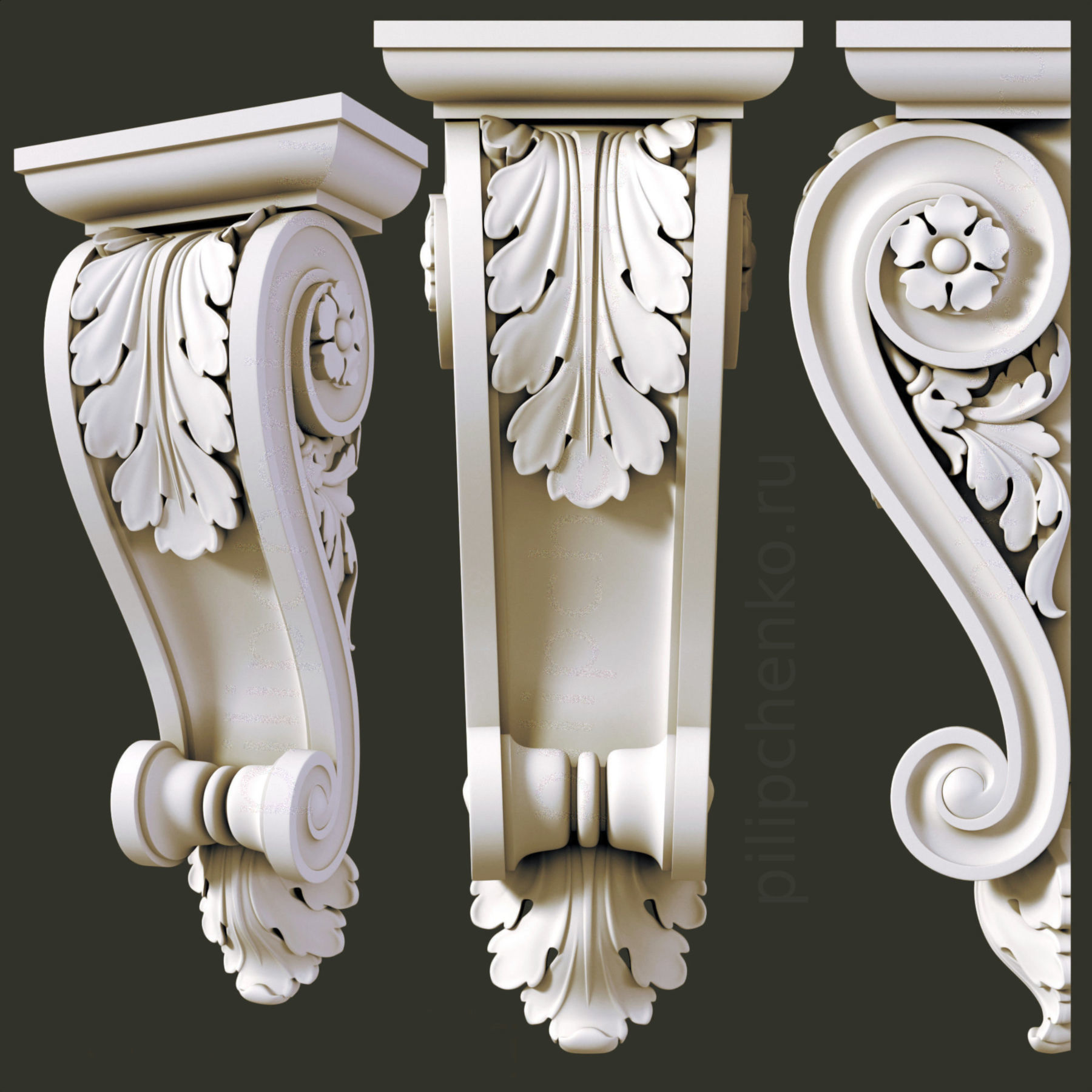 Architectural bracket 3D model 3D printable CGTrader
