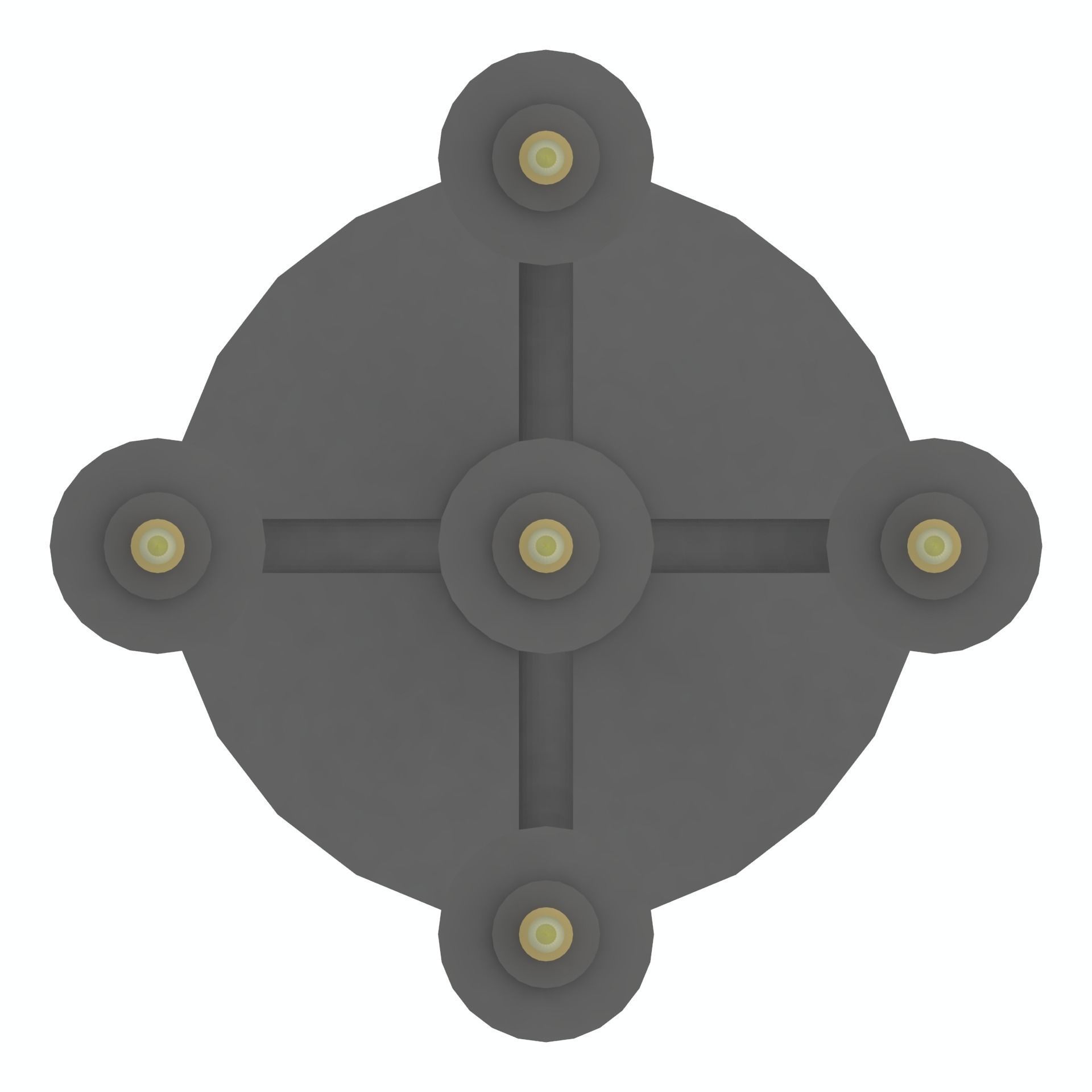 Floor standing candle holder old school architectural lighting Low-poly 3D model_2