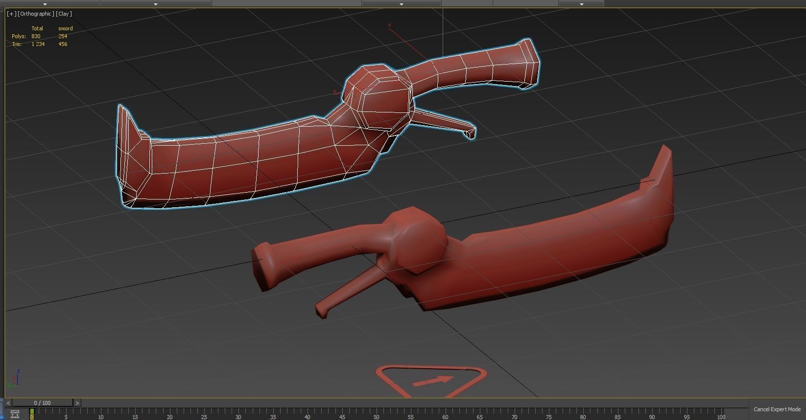 Demons Sword Low-poly 3D model_10