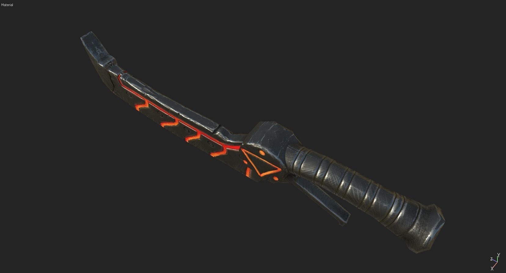 Demons Sword Low-poly 3D model_6