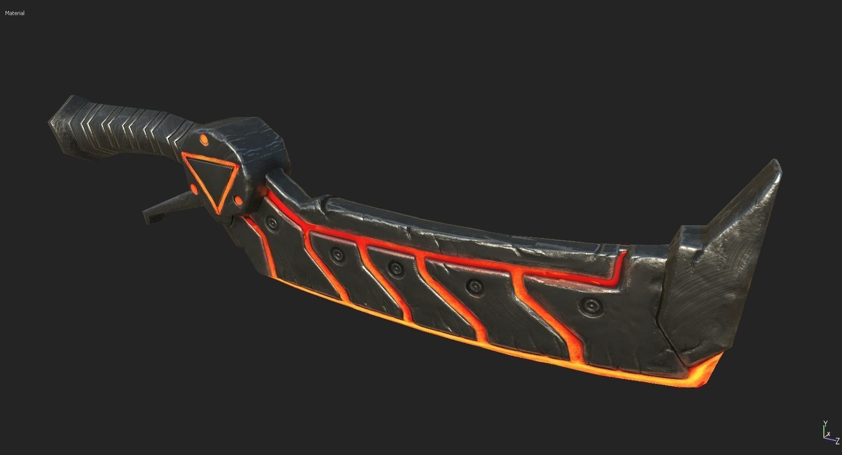 Demons Sword Low-poly 3D model_5