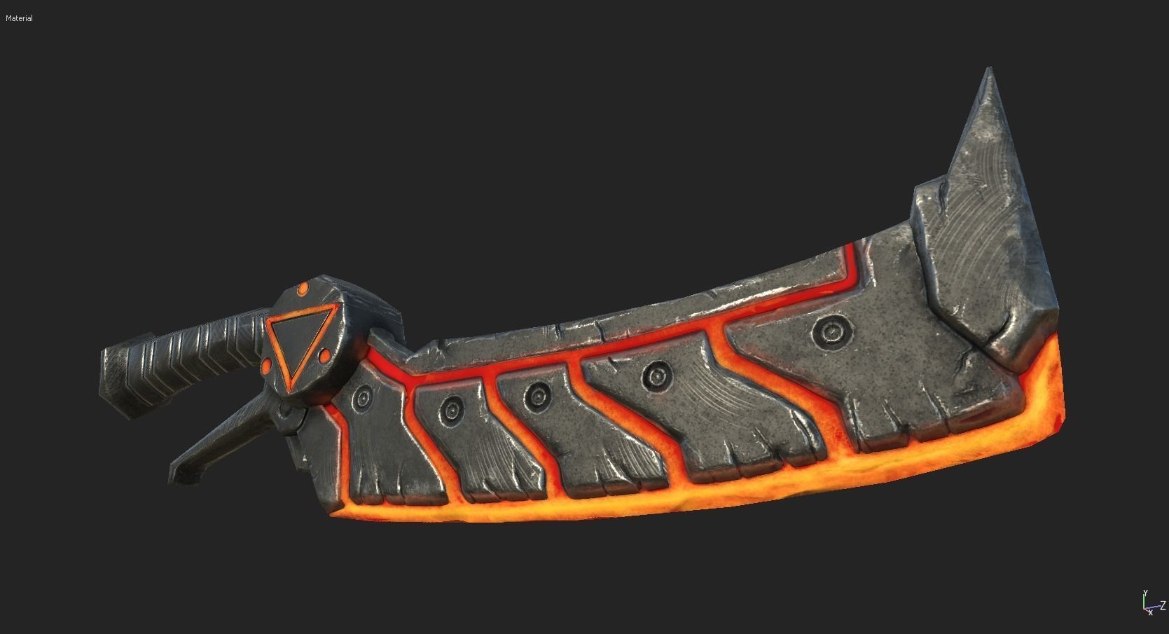 Demons Sword Low-poly 3D model_4