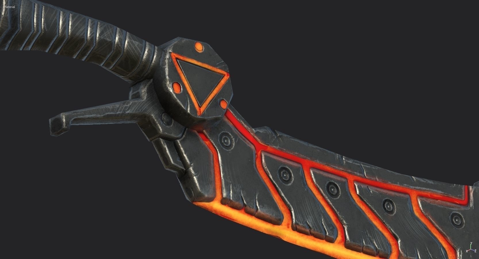 Demons Sword Low-poly 3D model_2