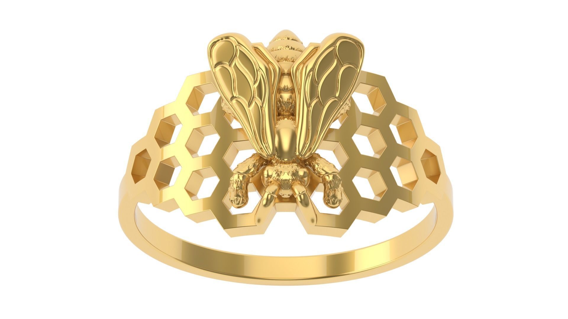 Bee Ring 15 SIZES  3D print model_15