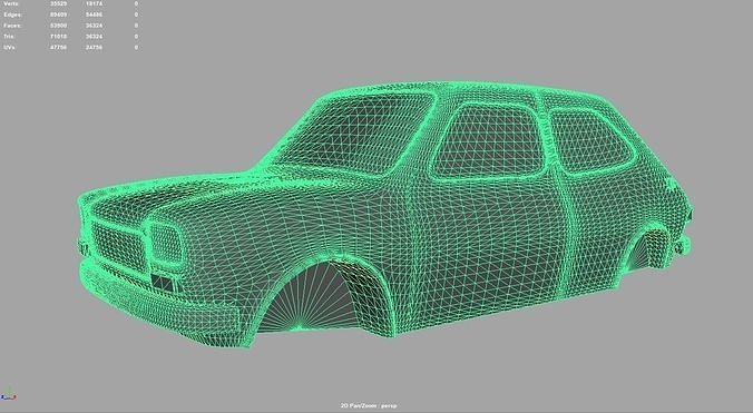 Fiat 127  scale 1-160 3D print model