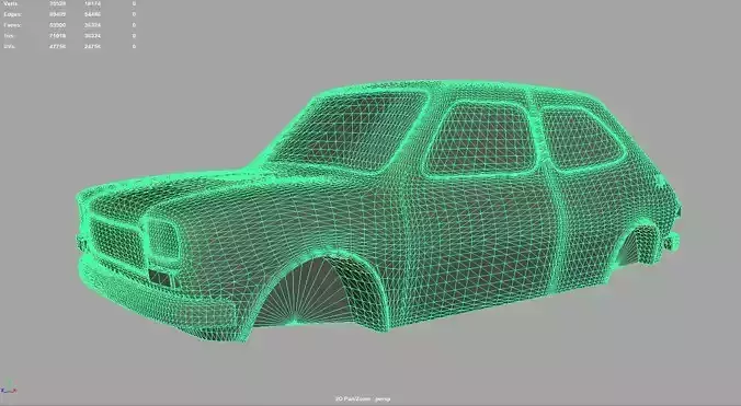 Fiat 127  scale 1-160 3D print model