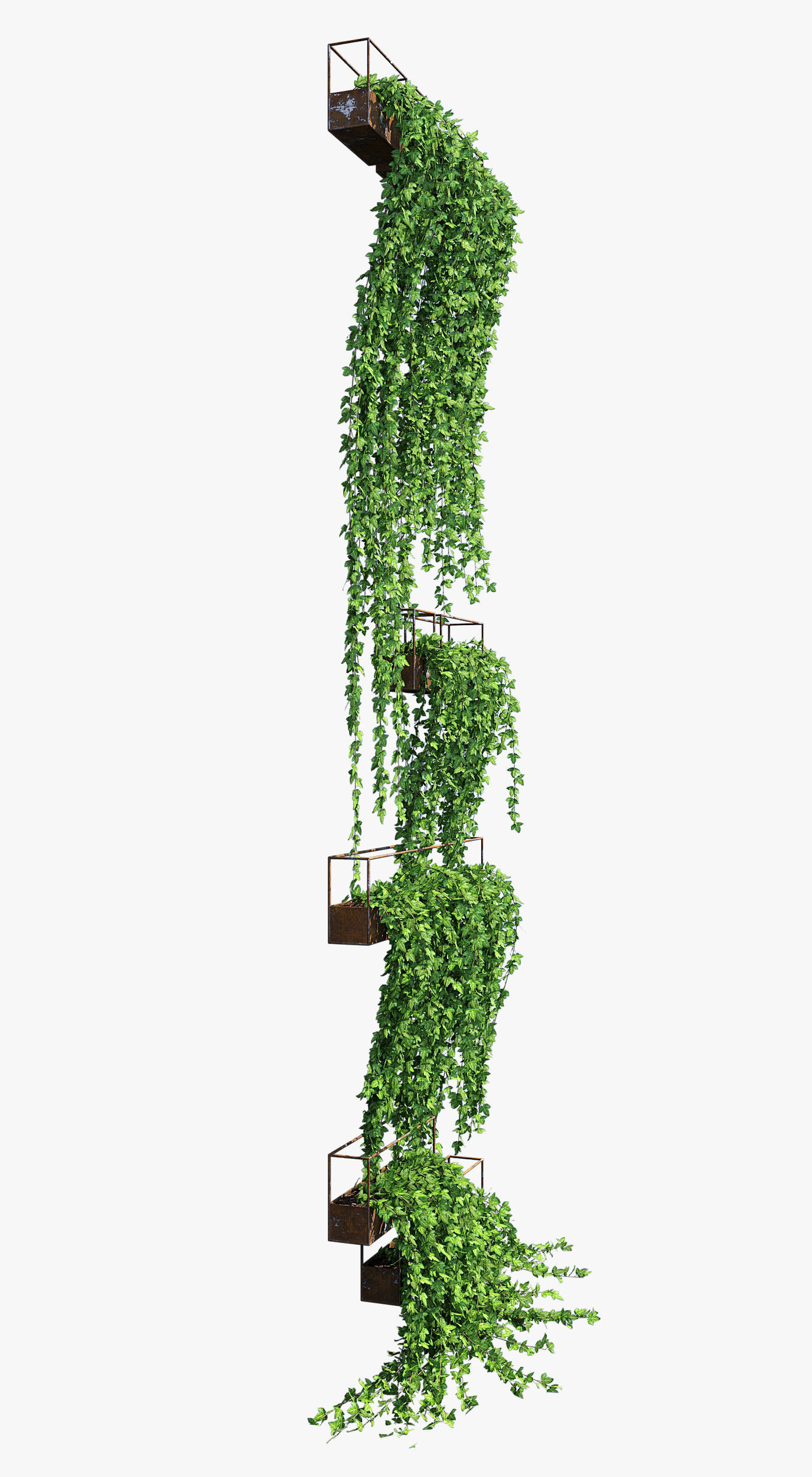 Planter box ivy 2 3D model_4