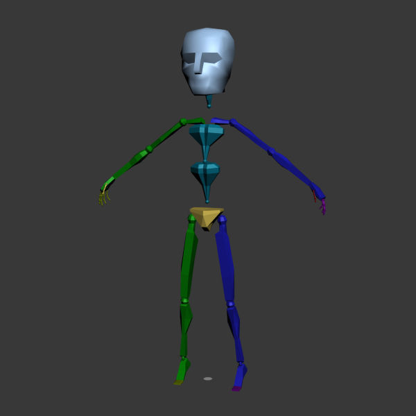 Business Woman 03 Cartoon Rigged 3D model_3