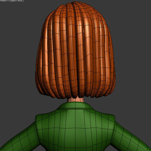 Business Woman 03 Cartoon Rigged 3D model_13