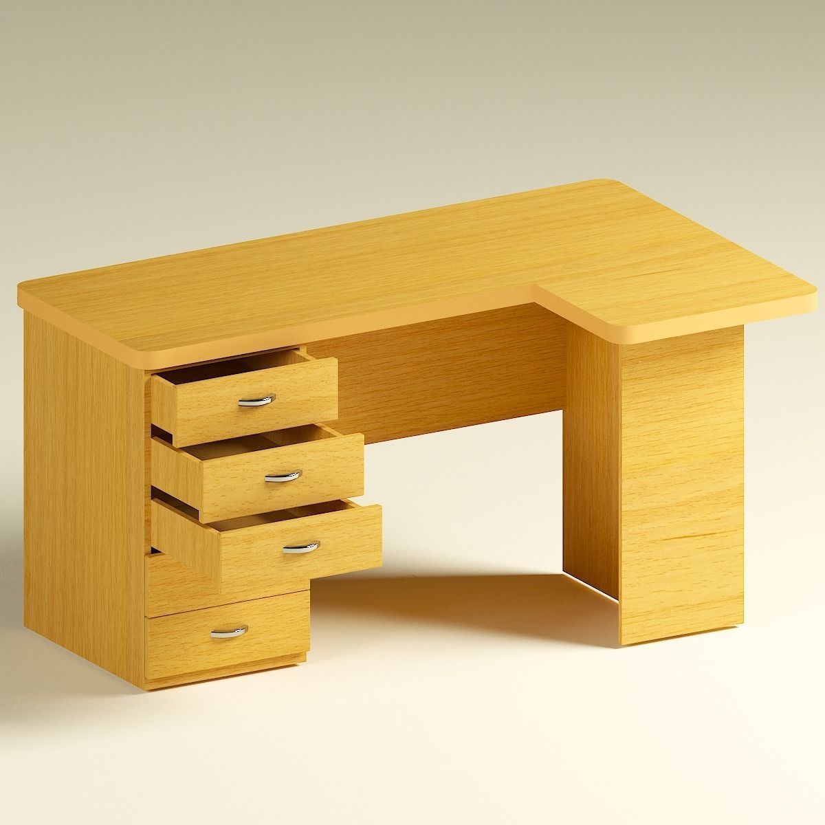 Computer corner table Free 3D model