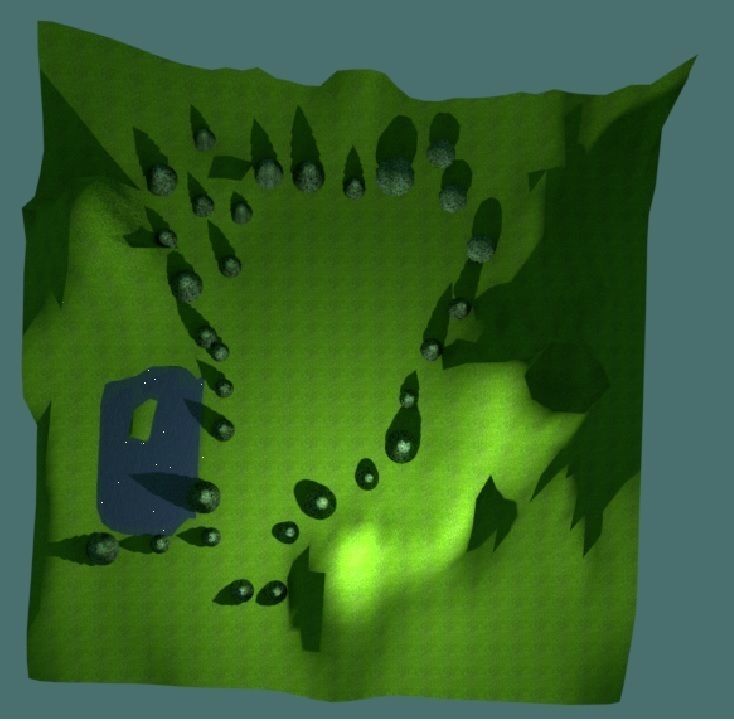 Natural landscape Low-poly 3D model_5