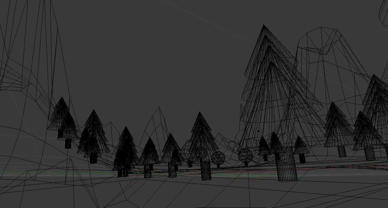 Natural landscape Low-poly 3D model_11