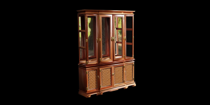 Cabinet model china Low-poly 3D model