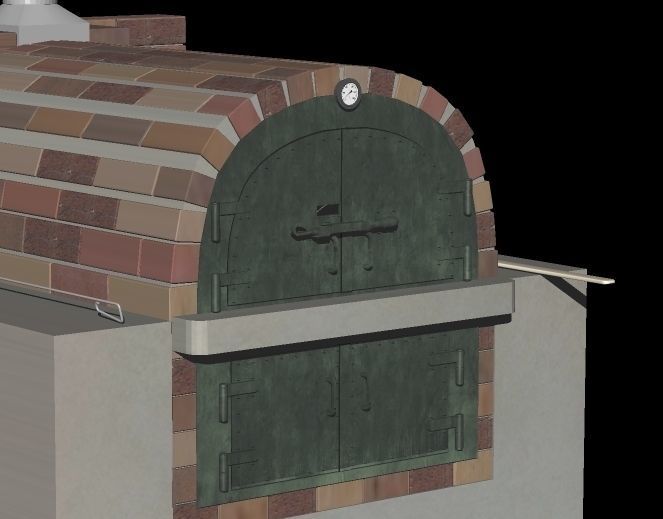 Homemade pizza-kiln 3D model_4