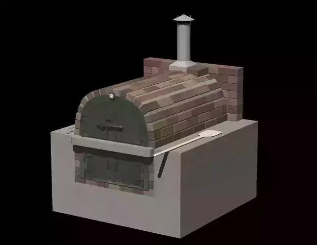Homemade pizza-kiln 3D model